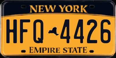NY license plate HFQ4426