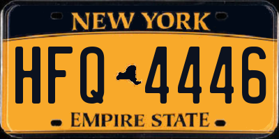 NY license plate HFQ4446