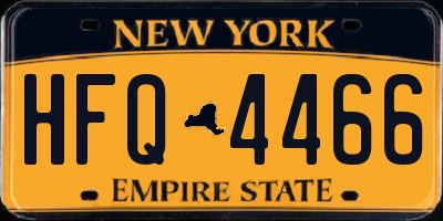 NY license plate HFQ4466