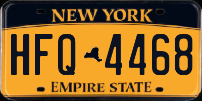 NY license plate HFQ4468