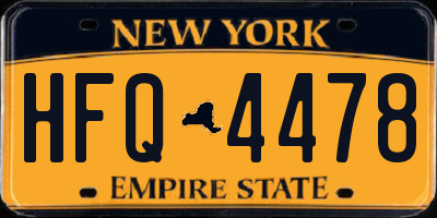 NY license plate HFQ4478