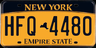 NY license plate HFQ4480