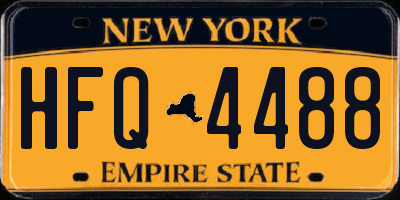 NY license plate HFQ4488