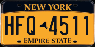 NY license plate HFQ4511