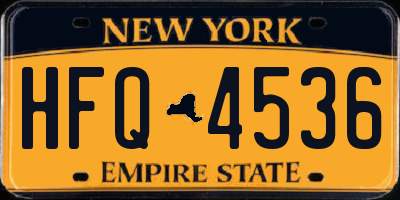 NY license plate HFQ4536