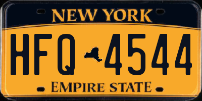 NY license plate HFQ4544