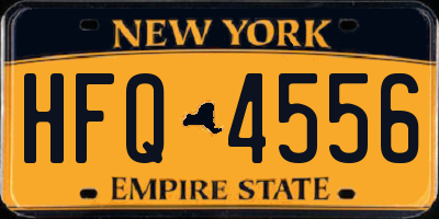 NY license plate HFQ4556