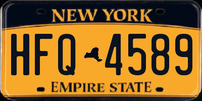 NY license plate HFQ4589