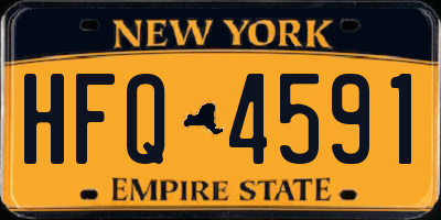 NY license plate HFQ4591