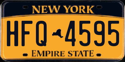 NY license plate HFQ4595