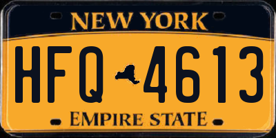 NY license plate HFQ4613