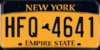 NY license plate HFQ4641