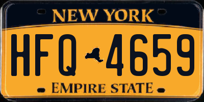 NY license plate HFQ4659