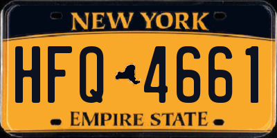 NY license plate HFQ4661