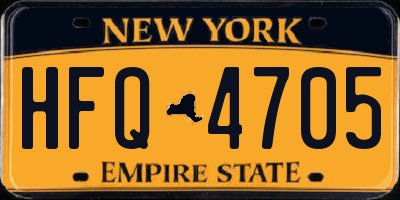 NY license plate HFQ4705