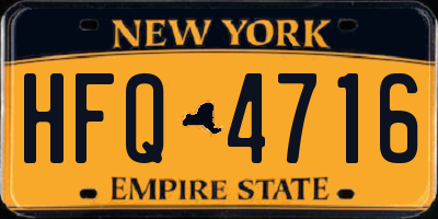 NY license plate HFQ4716