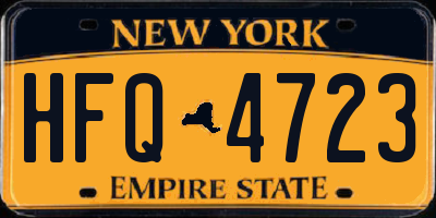 NY license plate HFQ4723