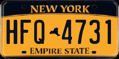 NY license plate HFQ4731