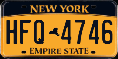 NY license plate HFQ4746