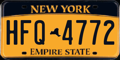 NY license plate HFQ4772