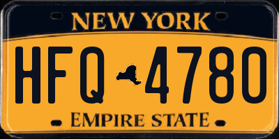 NY license plate HFQ4780