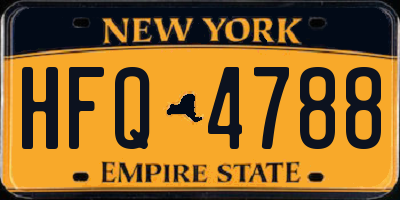 NY license plate HFQ4788