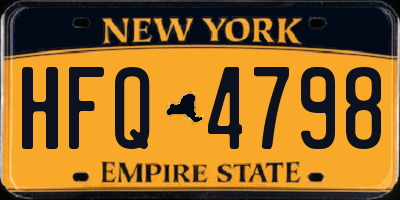 NY license plate HFQ4798
