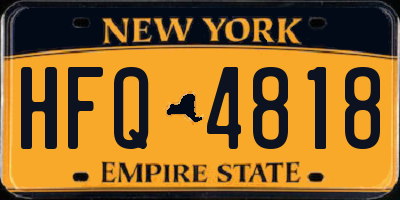 NY license plate HFQ4818
