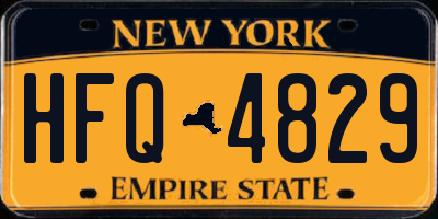 NY license plate HFQ4829