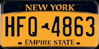 NY license plate HFQ4863
