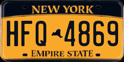 NY license plate HFQ4869