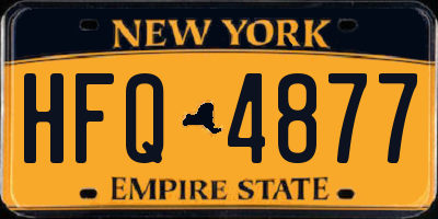 NY license plate HFQ4877