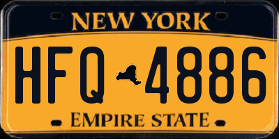NY license plate HFQ4886