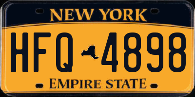 NY license plate HFQ4898
