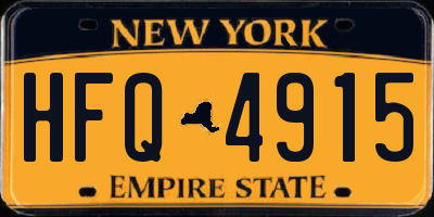 NY license plate HFQ4915