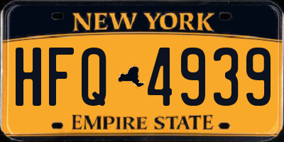 NY license plate HFQ4939