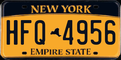 NY license plate HFQ4956
