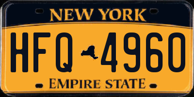 NY license plate HFQ4960