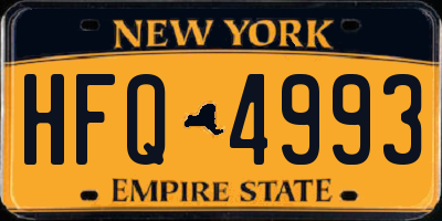 NY license plate HFQ4993