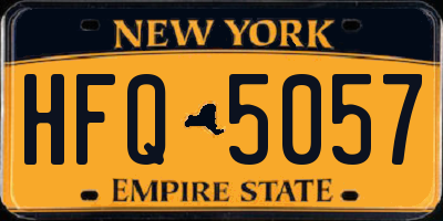 NY license plate HFQ5057