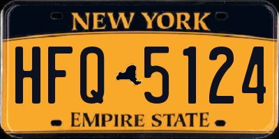 NY license plate HFQ5124