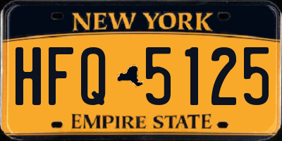 NY license plate HFQ5125