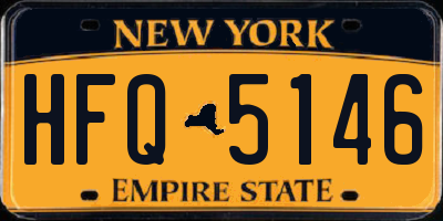 NY license plate HFQ5146