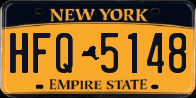 NY license plate HFQ5148