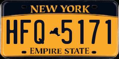 NY license plate HFQ5171