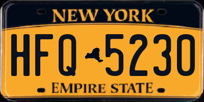 NY license plate HFQ5230