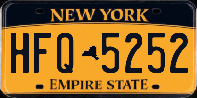 NY license plate HFQ5252