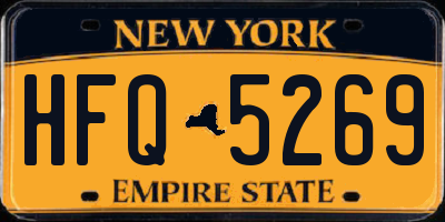 NY license plate HFQ5269
