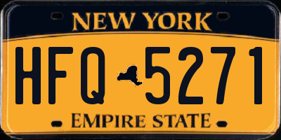 NY license plate HFQ5271