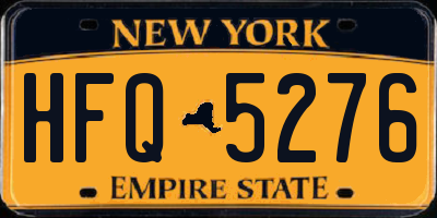 NY license plate HFQ5276